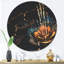 Horloge murale fleur avec gouttes d'eau-63618447