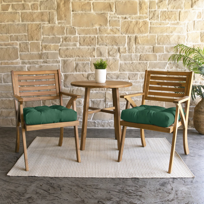 Outdoor 3'' Seat Cushion, 16" W x 16" D, Canvas Forest Green Sunbrella® Canvas