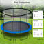 Trampoline d'extérieur rond 14 'avec enceinte de sécurité Redcamp