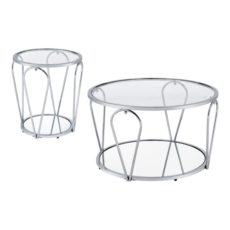 Ensemble de tables basses Renea, 2 pièces: table de bout, table basse