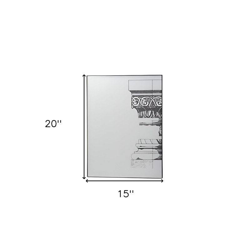 Ensemble de six miroirs décoratifs encadrés en métal noir