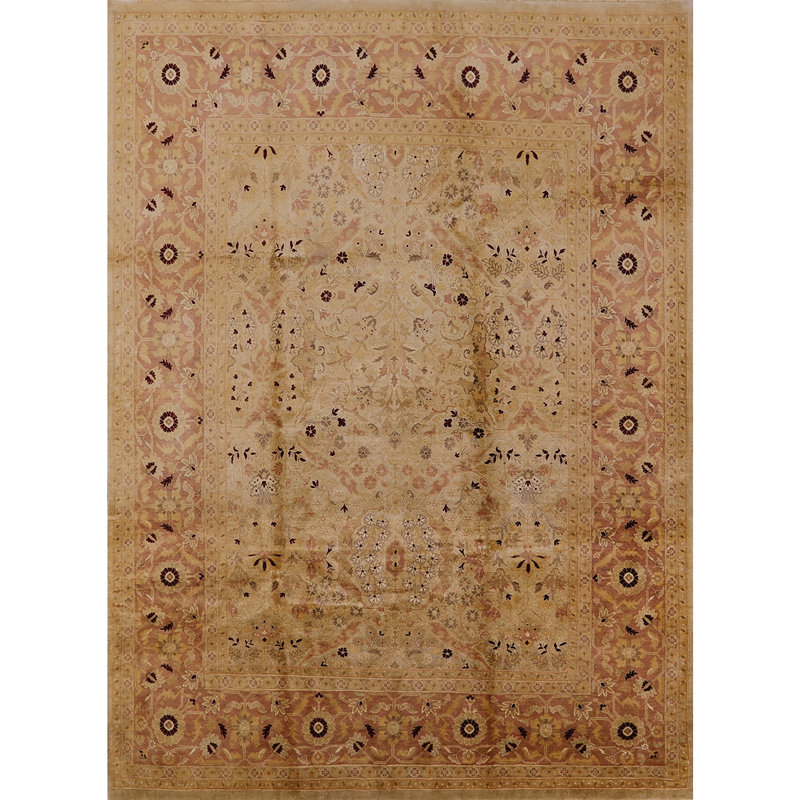 Tapis beige / rouge Bergson, Rectangle 7 pi x 9 pi