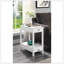Byzad White Finish Accent Table W/USB