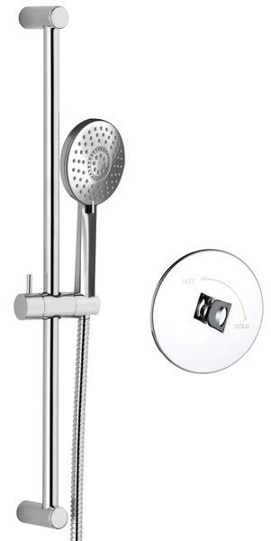 Système de douche thermostatique complet Fresh, Nickel poli