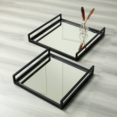 Plateau en verre | Plateau décoratif décoratif en verre 