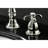 Kingston Brass French Country Two-Handle 3-Hole Deck Mount Widespread Bathroom Faucet with Brass Pop-Up Drain-31820168