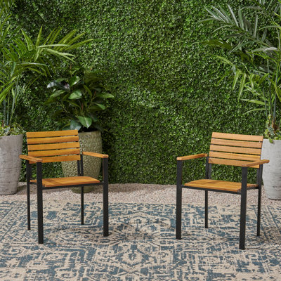 Chaise 2 pièces en bois et métal