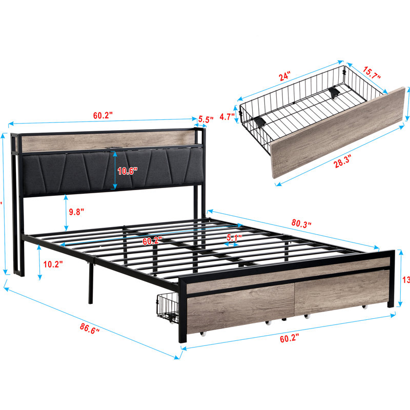 Lit plateforme Modern