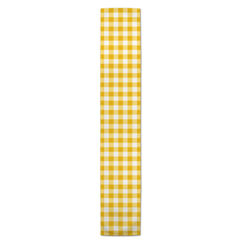 Chemin de table Westrick, Jaune, 72 po x 16 po, Floral