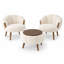 Ensemble de fauteuil à oreilles et table basse (3 pièces)-141611398-141611400