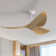 52" 3 -ABS-Blade White Propeller Modern Ceiling Fans with Remote Control