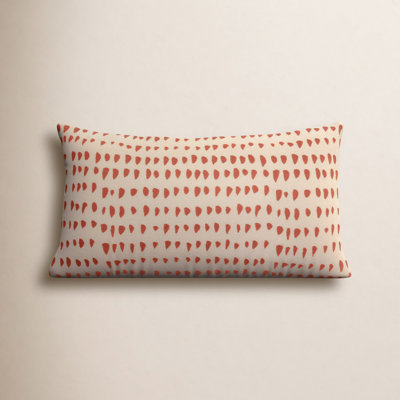 Fabray Embroidered Cotton Lumbar Throw Pillow