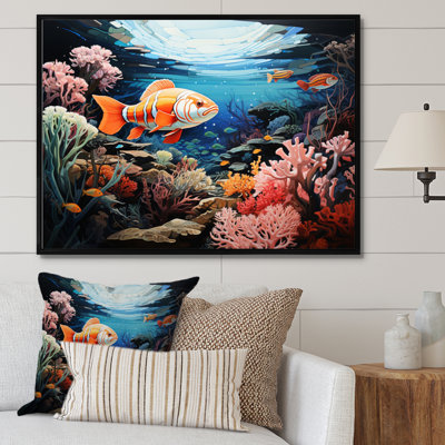 Underwater Coral Reef Profondeurs V sur toile