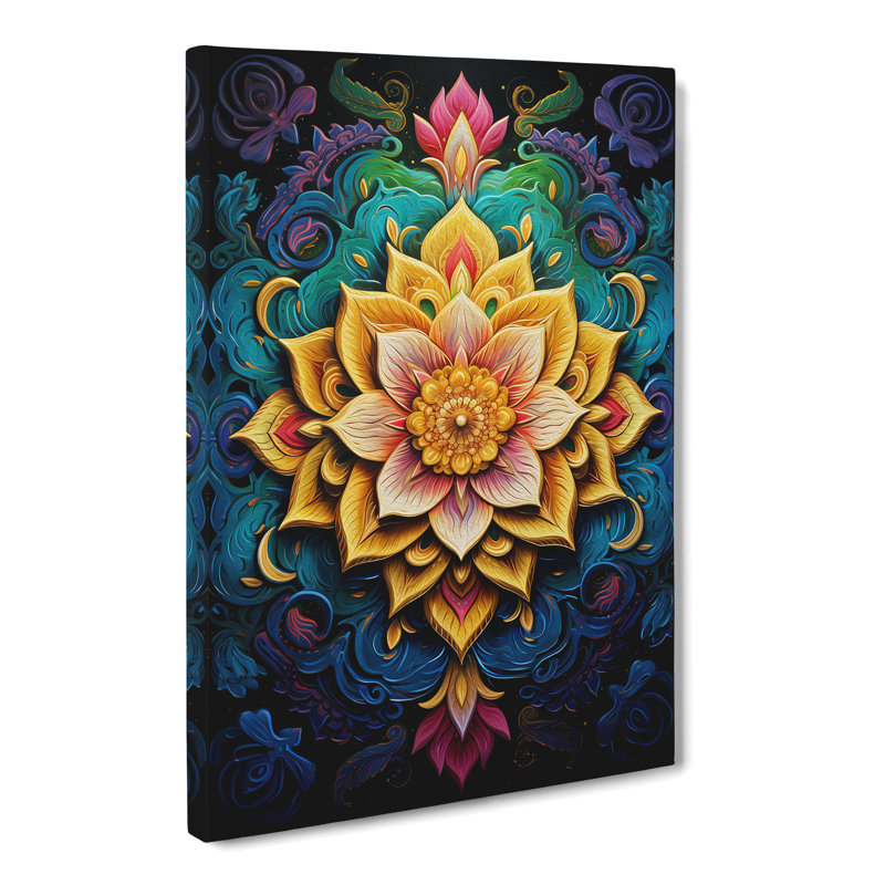 Mandala Tachisme No.2 - Wrapped Canvas, 60cm H x 40cm W x 3cm D
