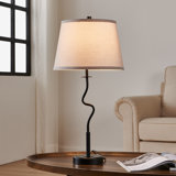 26.75” Black Peraza Table Lamp With Empire Lampshade