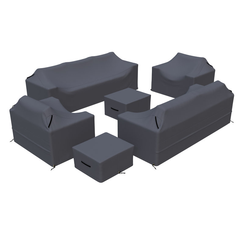 Akosh 9-Piece Thick Rattan Outdoor Conversation Sets Group Seating Patio Furniture Covers