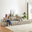 Canapé modulaire surdimensionné en L Chenille, design minimaliste, canapé-lit confortable pour les salons, les appartements et les espaces de réception-1440005166