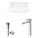 Vinca 18" L x 14" W x 5" H Rectangular White Matte Stone™ Vessel Bathroom Sink with 11" H Faucet