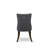 3 Piece Dining Room Furniture Set Includes a Square Solid Wood Table and 2 Polyester Fabric Parson Kitchen Chairs, Antique Walnut-91898326-132276010
