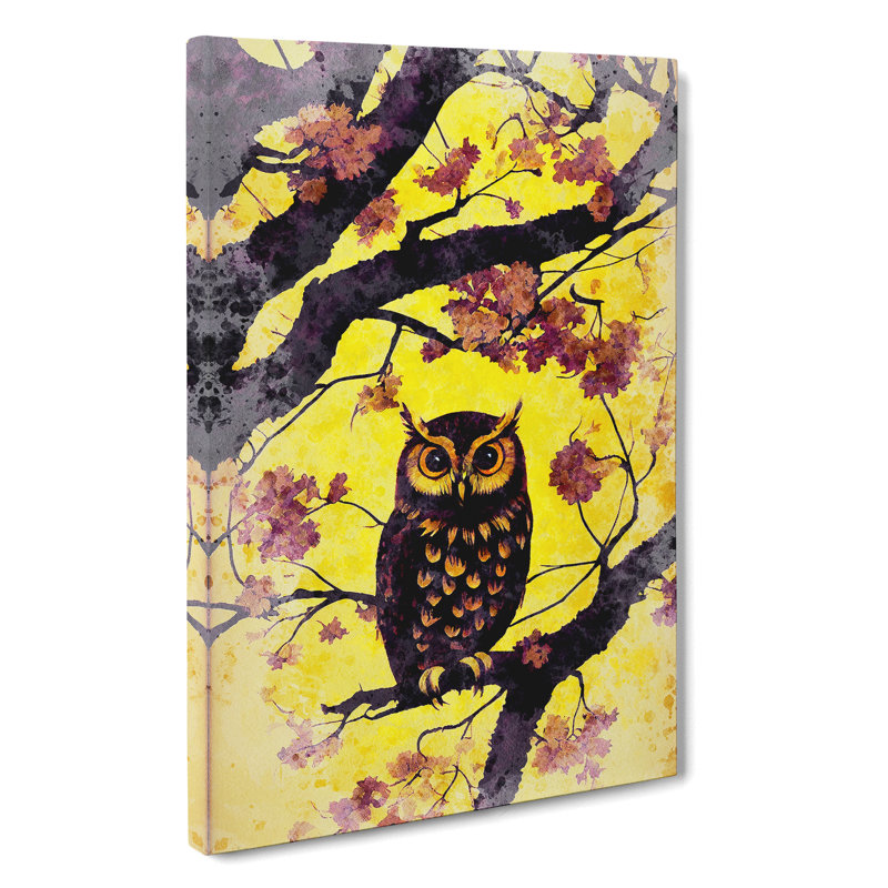 Owl At Sunset - Wrapped Canvas, 76cm H x 50cm W x 3cm D