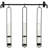 16" Campania Wall Vase with Metal Hanging Bar and Hooks, Three 2.7 oz Capacity