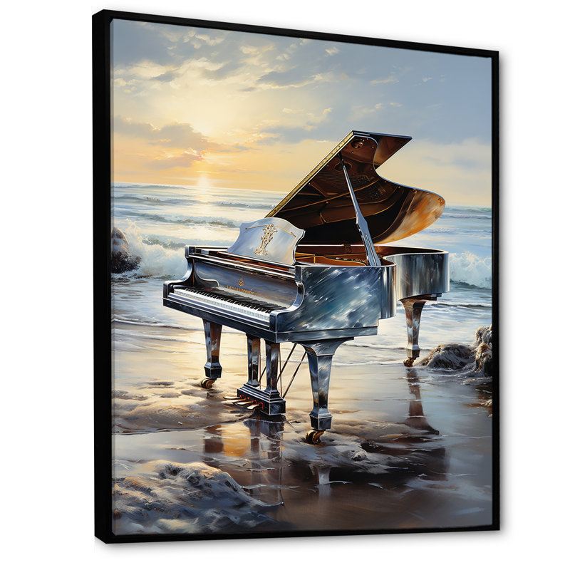 Piano Oceans Orchester, Cadre flottant noir, H 20 po x l 12 po x P 1 po
