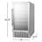 Summit Appliance Single Zone 18'' 34 Bottle Wine Refrigerator with Reversible Door-1426228966
