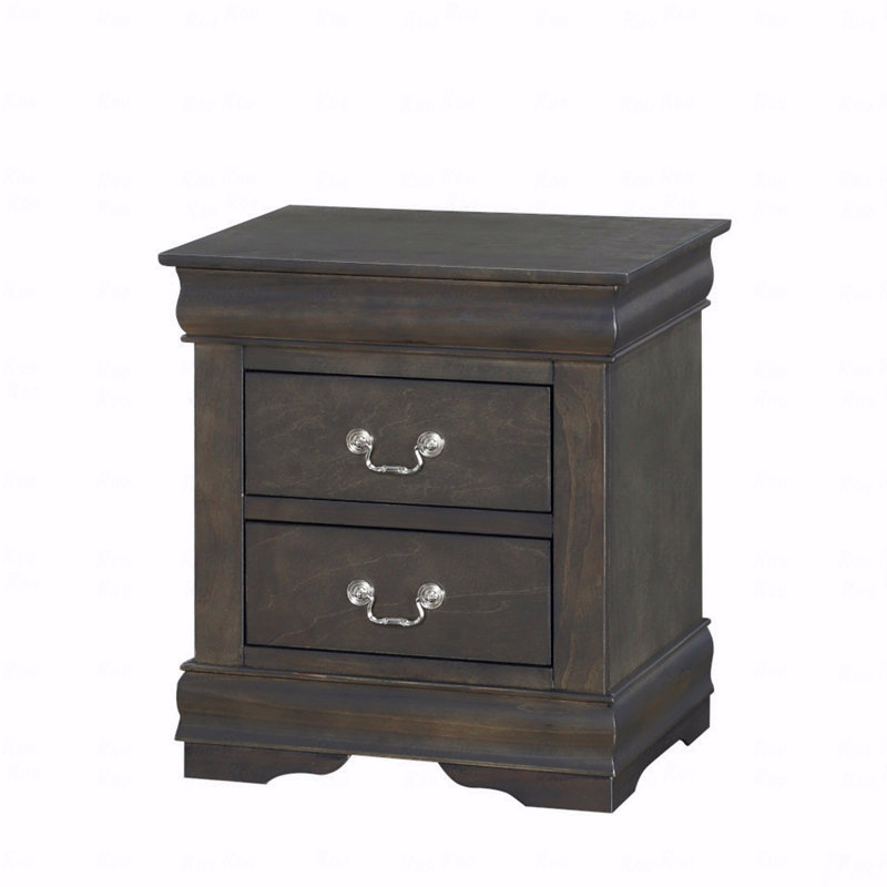 Table de chevet gris foncé, Gris
