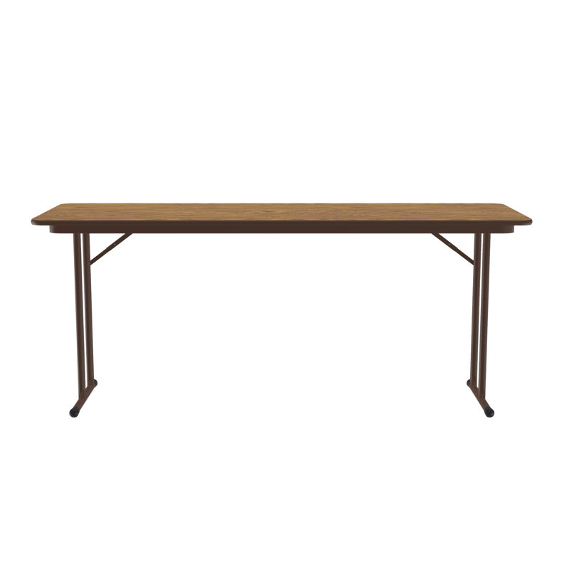 Table de formation à hauteur fixe et fixe à hauteur fixe avec panneaux de particules, Chêne médium, Brun