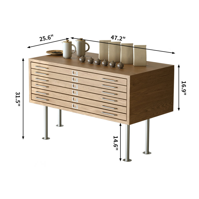 Buffet moderne en bois avec 4 tiroirs