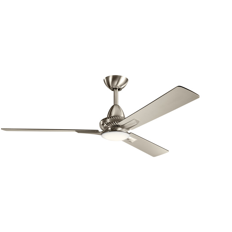 Kosmus 52'' Ceiling Fan with LED Lights, Brushed stainless steel