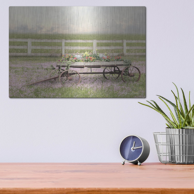 «Country Flower Wagon» par Lori Deiter, H 12 po x l 16 po