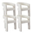 Upholstered Faux Leather Dining Arm Chairs Solid Back Barrel Dining Chairs Set of 2/3/4