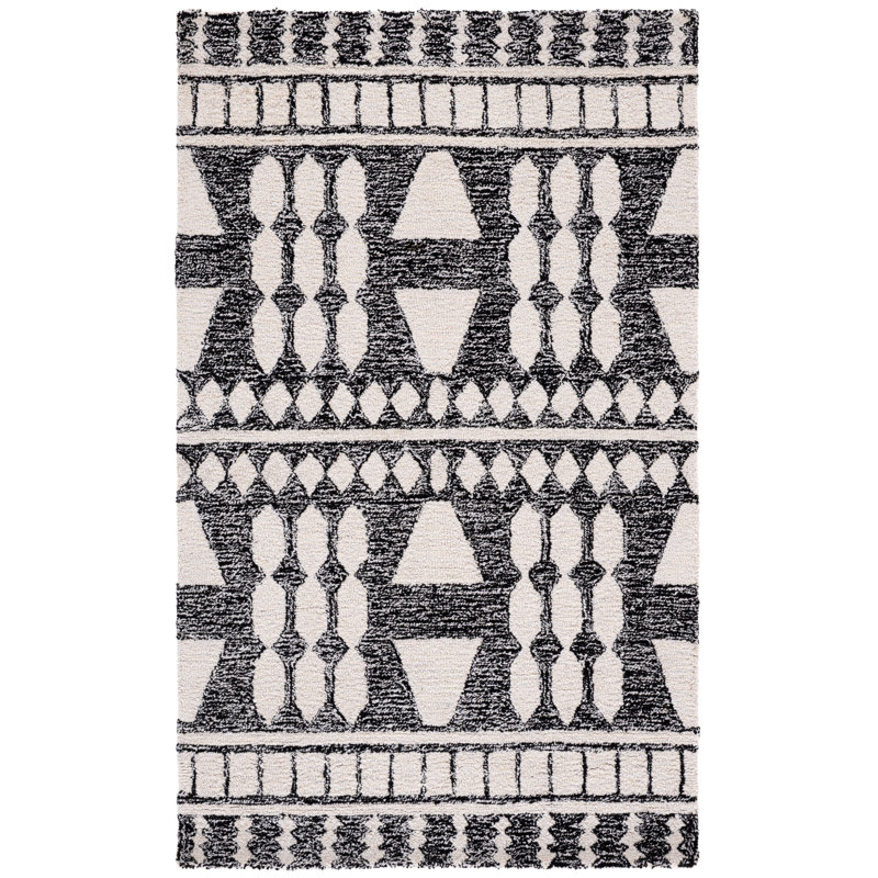 Hanssel Hand Tufted Performance Southwestern Rug, Rectangle 3' x 5'