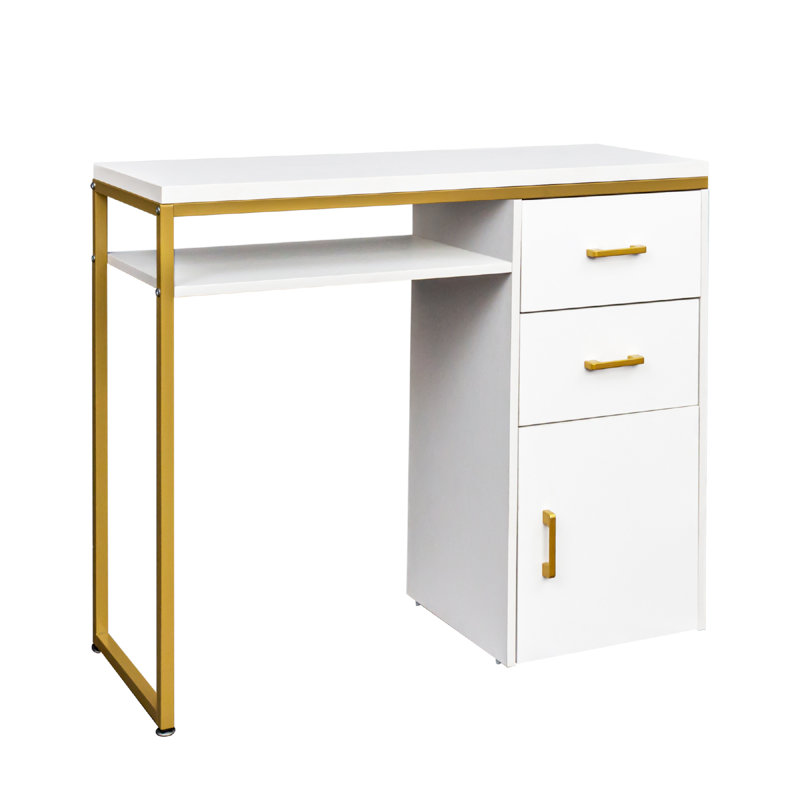 Bureau d'ordinateur blanc