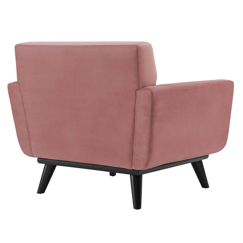 Fauteuil Modway Engage, Velours vieux rose