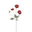 Faux Poppy Spray   Set of 12   4" x 2" x 24"   Red