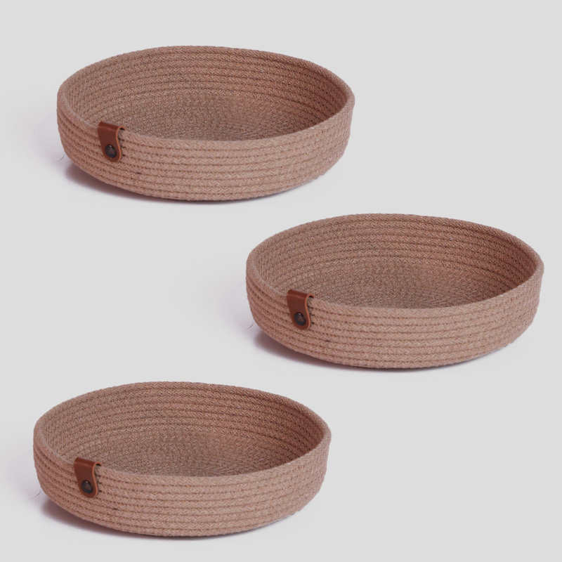 Raneem Cotton Decorative Tray, Beige
