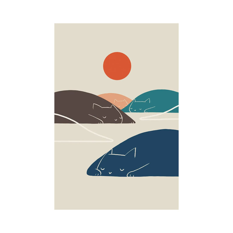 «Cat Landscape I» par Lim Heng Swee - impression sur toile tendue, H 18 po x l 12 po x 1,5 po
