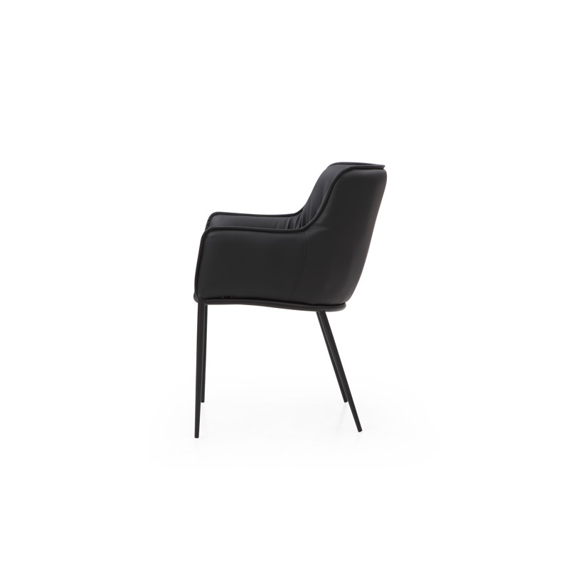 Fauteuil en métal Howerton, Noir