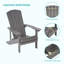 Chaise Adirondack en plastique Yonds-1895301201