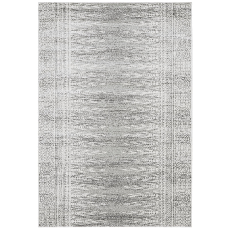 Stahl Machine Woven Grey/Silver Indoor Rug, Rectangle 160 x 230cm