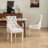 Wingback Upholstered Dining Chairs With 19.3'' Seat Height Modern Dining Room Chairs With Tufted Button, Cream Linen Fabric-263274059