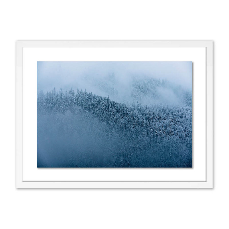 Winter Trees II Print by Michael Schauer, White, 18" H x 24" W x 1.5" D