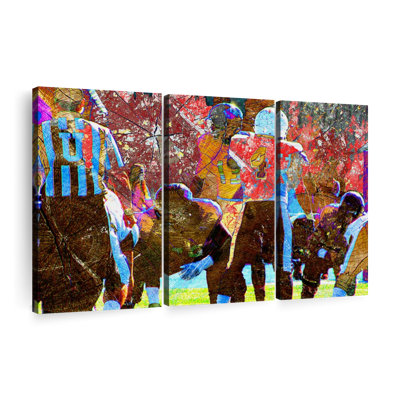 Footballeurs sur toile