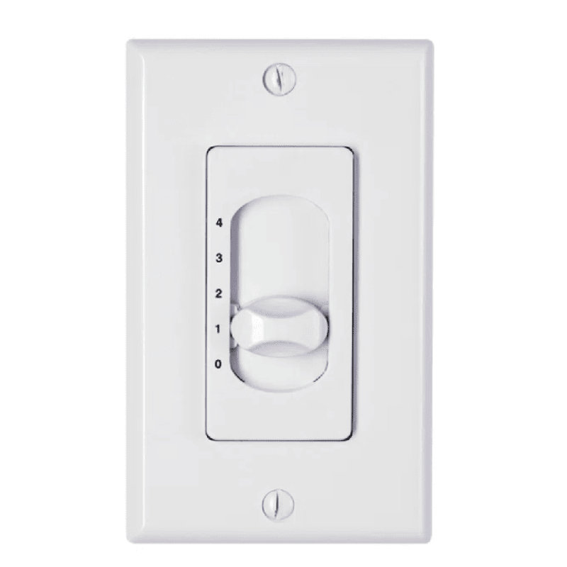 LED Flush Mount Ceiling Fan, Brushed Aluminum, White, Fan Speed and Light Control (2-wire)