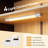 71'' Tall Wood Arched Cabinet with Adjustable LED Lights and Shelves-1248380188