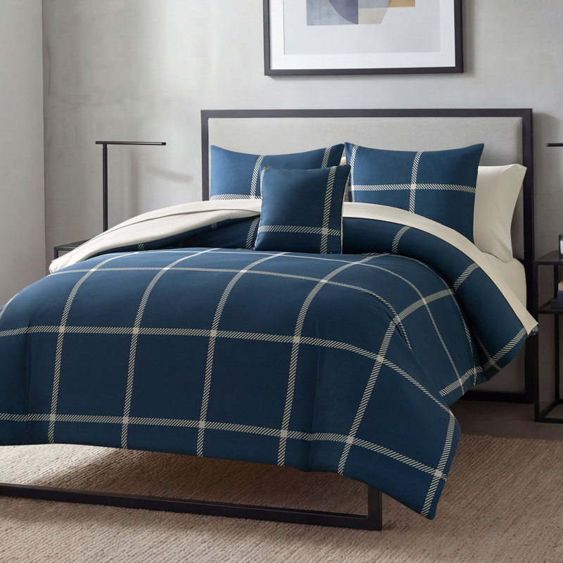 The Sheet Lab Window Pane Check Bed-in-a-Bag Comforter Set, King