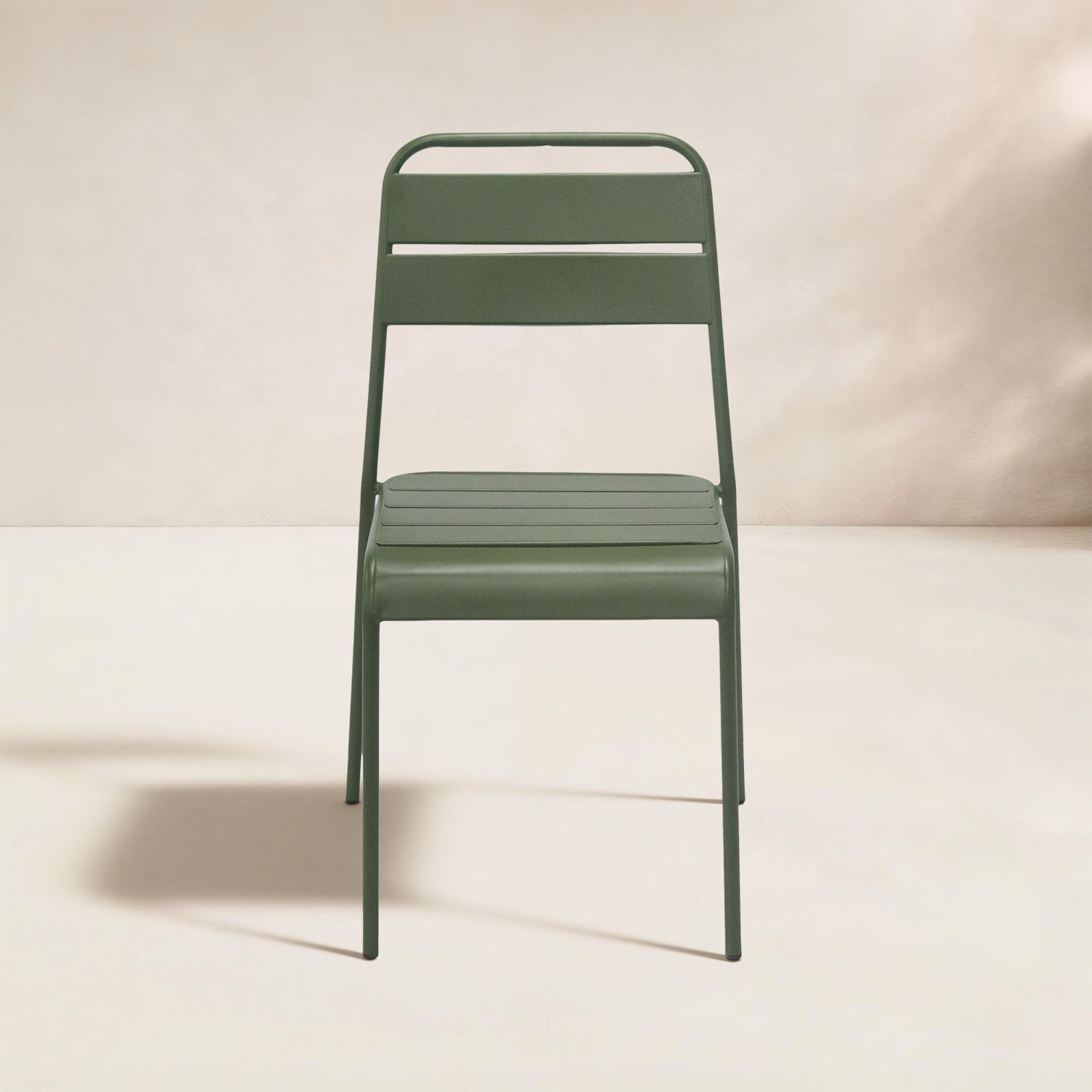 Pendry Premium All-Weather Wicker Outdoor Stacking Dining Side Chair, Green
