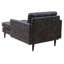 Chaise longue capitonnée à deux accoudoirs carrés